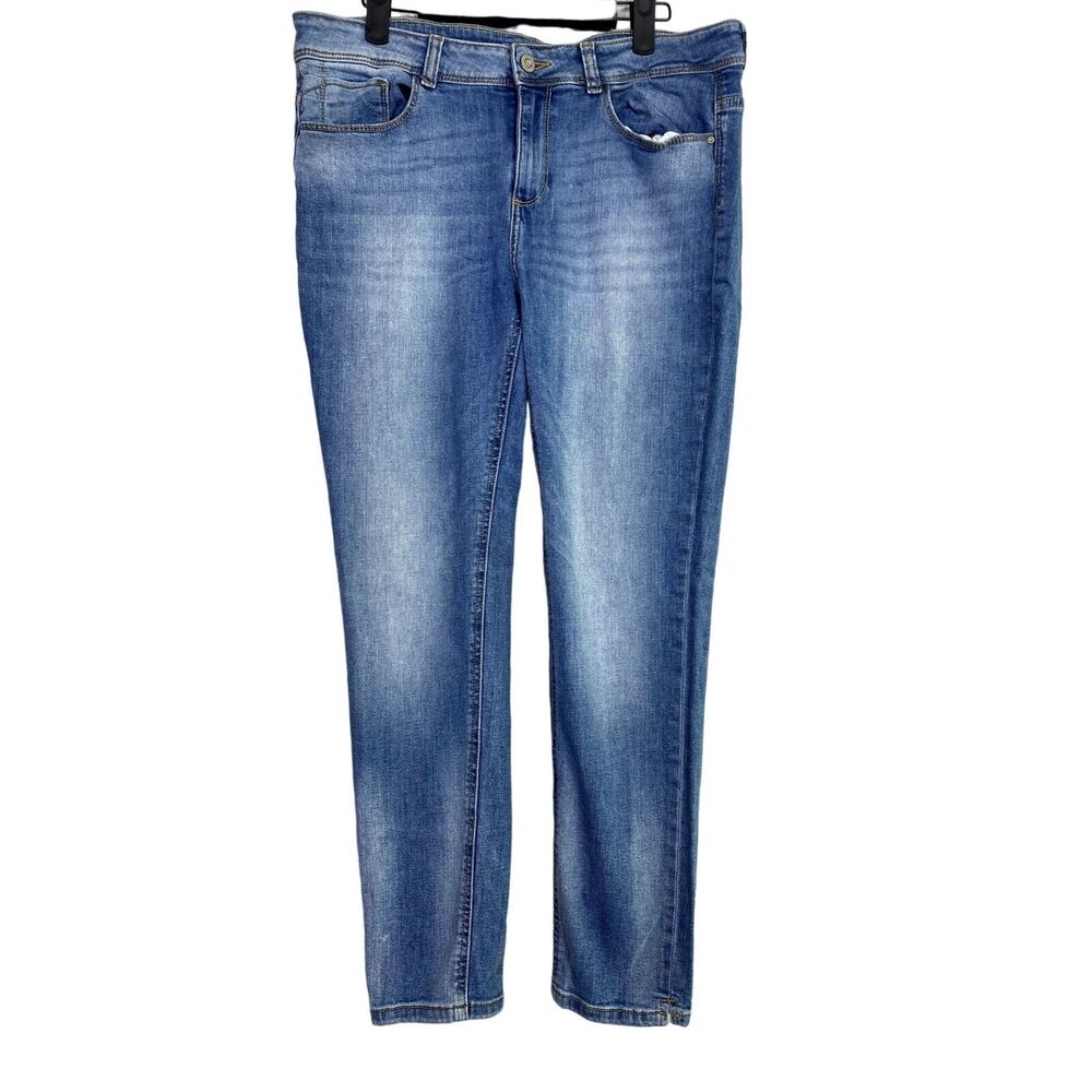 ZARA Z1975 Mid Rise Slim Fit Jean Stretch Slim 5-Pocket 10 Medium Blue Wash